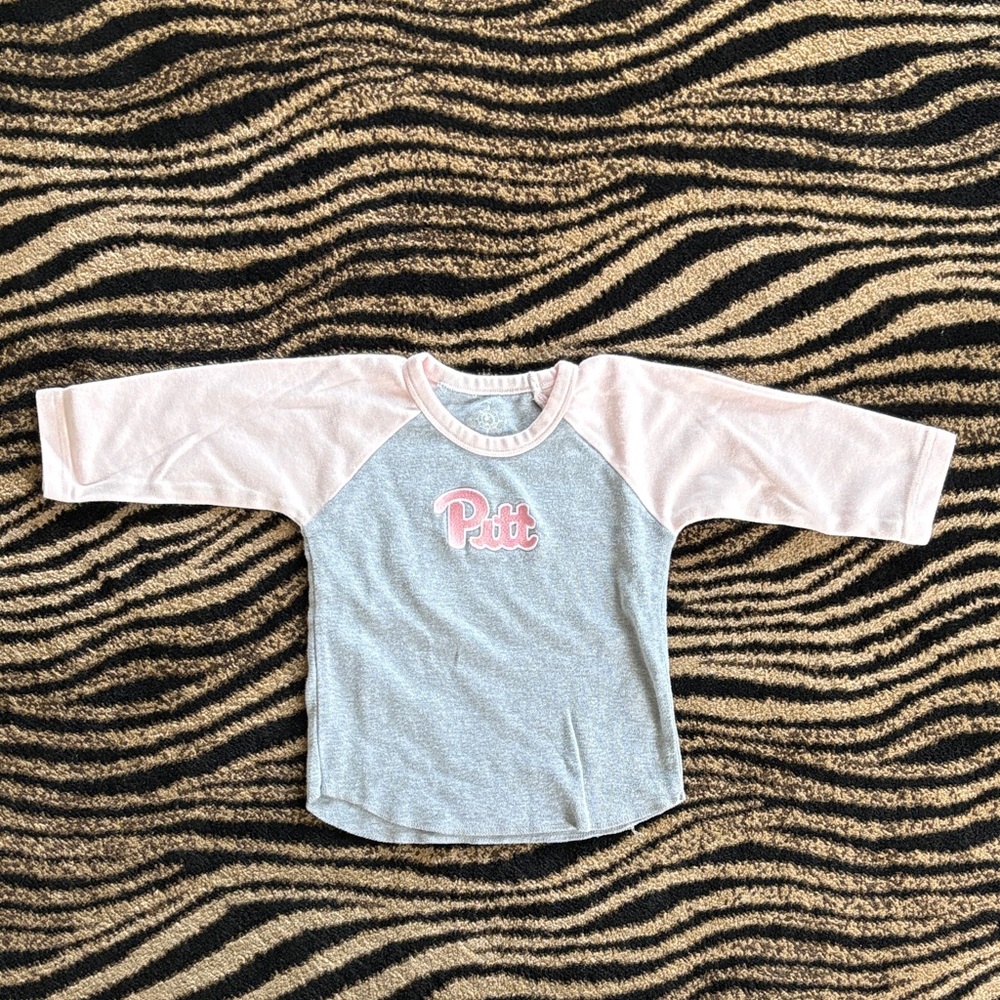 18M Toddlers PITT Shirt - Gray and Pink